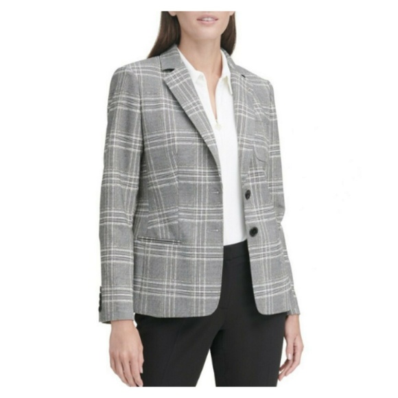 Tommy Hilfiger Jackets & Blazers - Tommy Hilfiger Plaid Blazer Jacket Elbow Patch